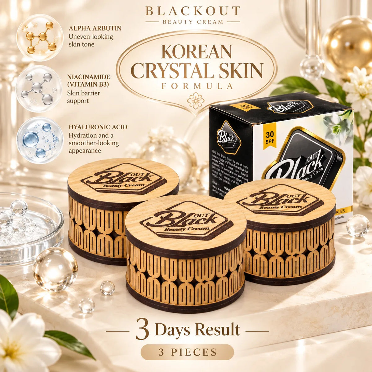 Black Out Beauty Cream – Korean Crystal Skin Formula