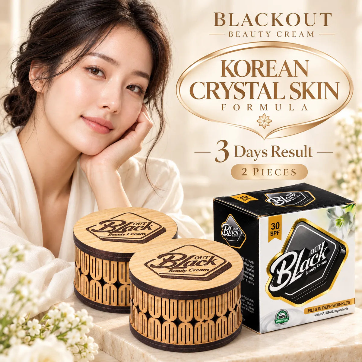 Black Out Beauty Cream – Korean Crystal Skin Formula